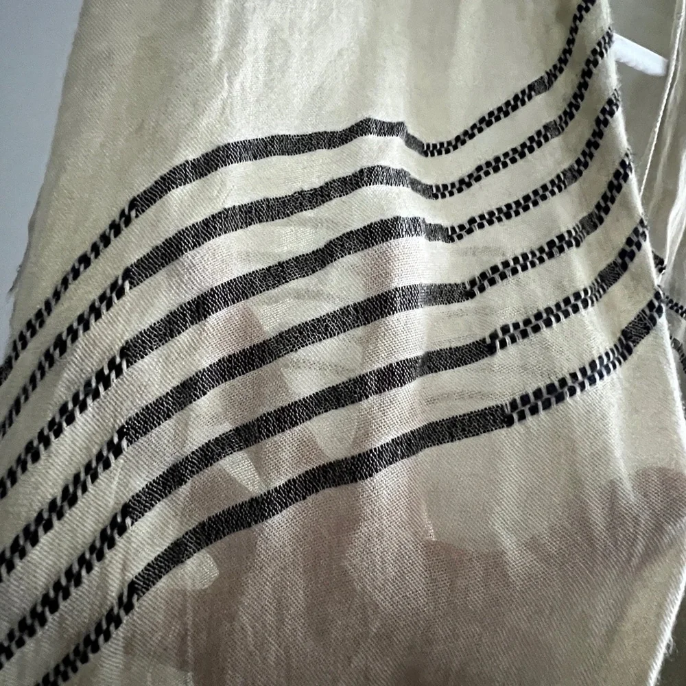 Striped Beige and Black Kimono~One Size Fits All - Picture 3 of 6